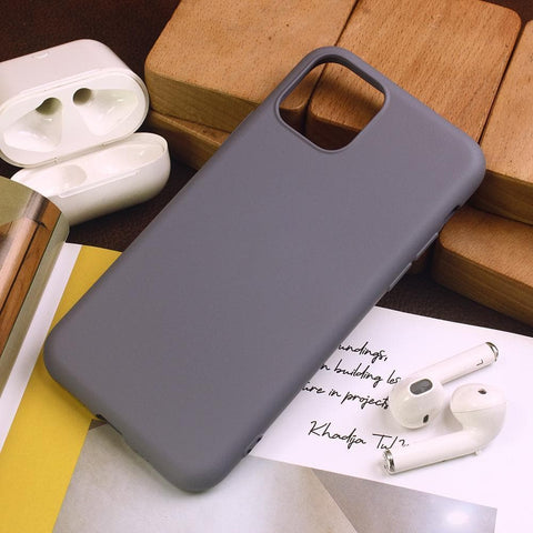 iPhone 11 Pro Max Cover - Gray - Candy Color Soft Silicon Case