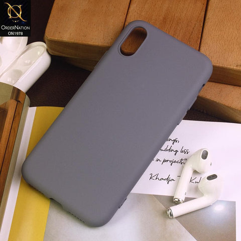 iPhone XS / X Cover - Gray - Candy Color Soft Silicon Case