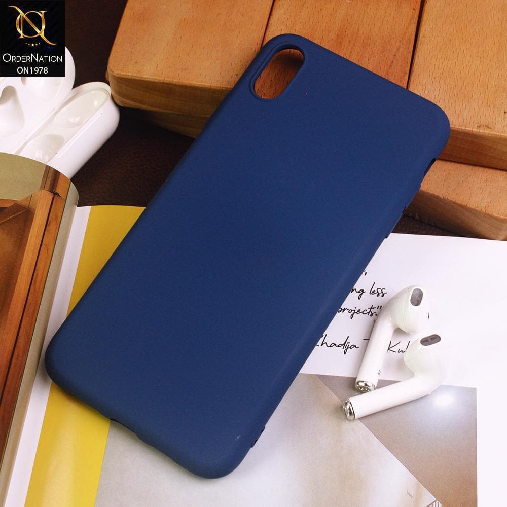 iPhone XS Max Cover - Blue - Candy Color Soft Silicon Case