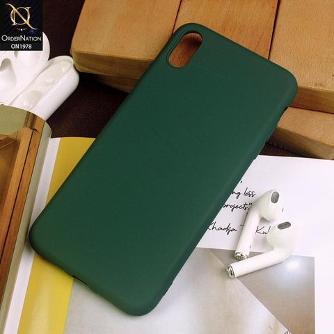 iPhone XS Max Cover - Green - Candy Color Soft Silicon Case
