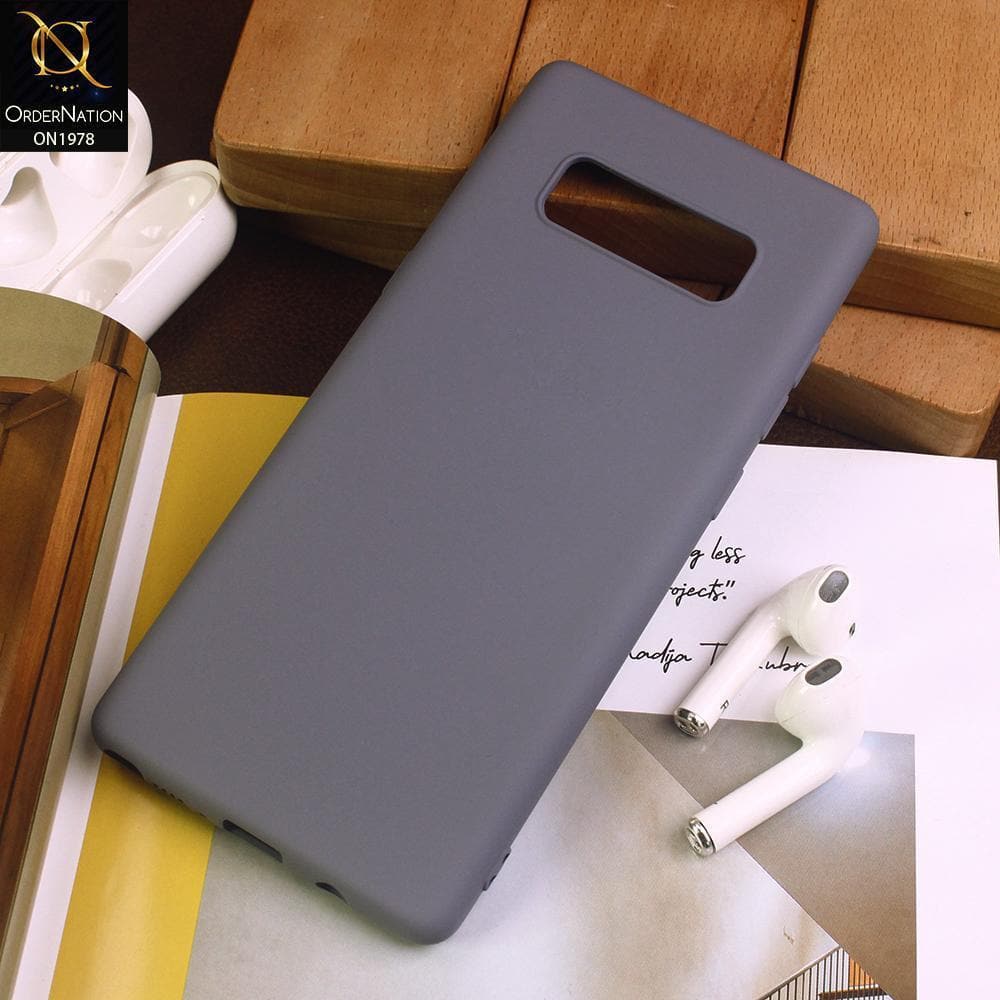 Samsung Galaxy Note 8 Cover - Gray - Candy Color Soft Silicon Case