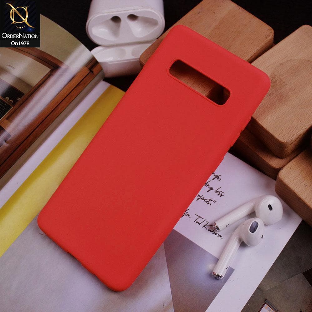 Samsung Galaxy S10 Plus Cover - Candy Red - Candy Color Soft Silicon Case