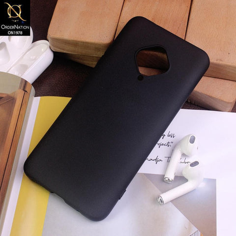 Vivo S1 Pro Cover - Black - Candy Color Soft Silicon Case