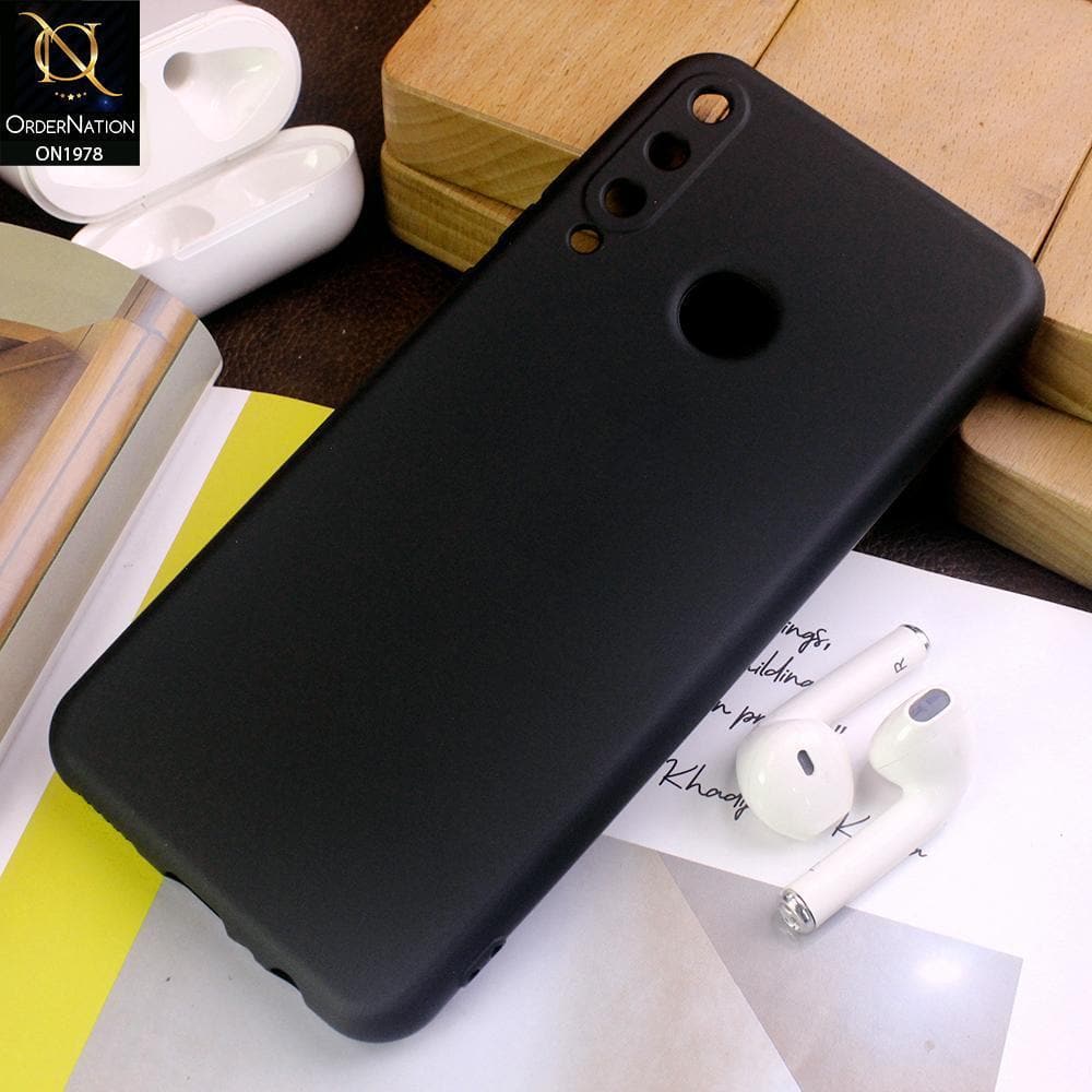Huawei Y6p Cover - Black - Candy Color Soft Silicon Case