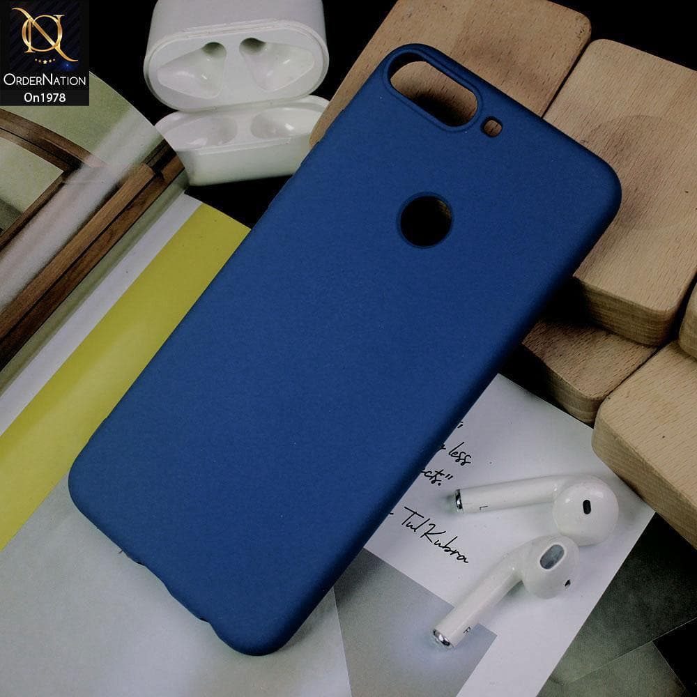 Huawei Y7 Prime 2018 / Y7 2018 Cover - Blue - Candy Color Soft Silicon Case