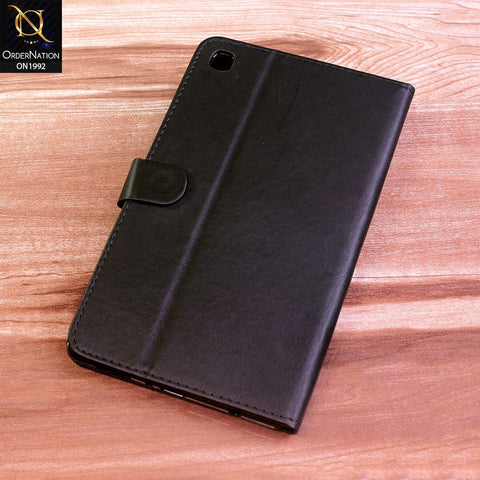 Samsung Galaxy Tab A7 Lite Cover - Black - Luxury Shockproof Smart Wakeup Flip Book Case