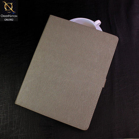 iPad 12.9 (2018) Cover - Gray - Luxury Shockproof Smart Wakeup Flip Book Case