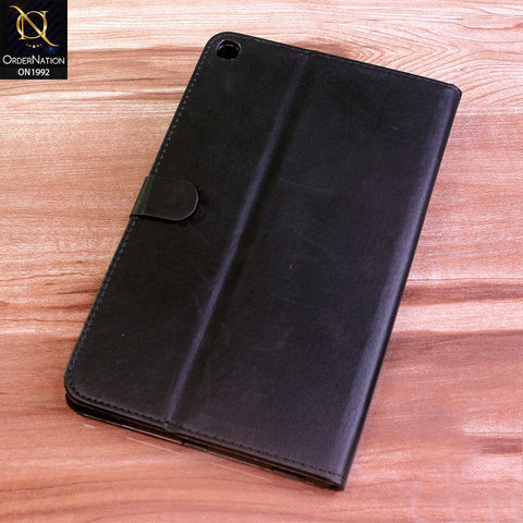 Samsung Tab A 10.1 (2019) / T510 Cover - Black - Luxury Shockproof Smart Wakeup Flip Book Case