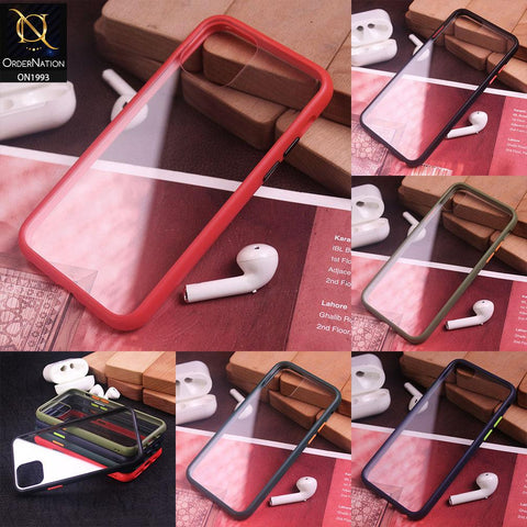 Vivo S1 - Red - Shiny Acrylic Anti-Shock Bumper Transparent Back Case