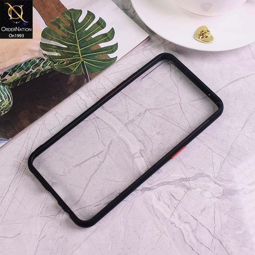 Vivo S1 - Black - Shiny Acrylic Anti-Shock Bumper Transparent Back Case