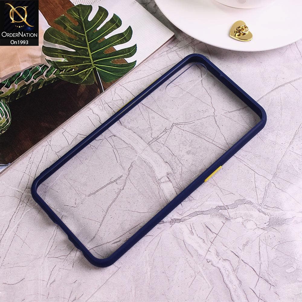 Vivo S1 - Blue - Shiny Acrylic Anti-Shock Bumper Transparent Back Case
