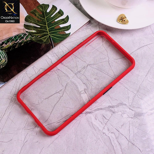 Vivo S1 - Red - Shiny Acrylic Anti-Shock Bumper Transparent Back Case