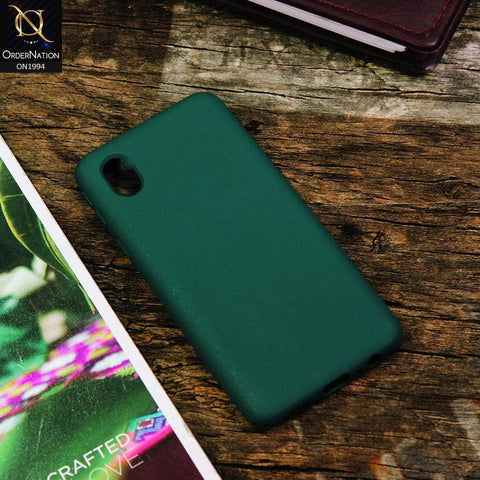 Samsung Galaxy A01 Core Cover - Moss Green - Matte Shockproof Sillica Gel Soft Case
