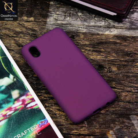 Samsung Galaxy A01 Core Cover - Purple - Matte Shockproof Sillica Gel Soft Case