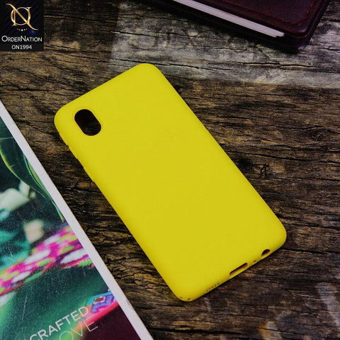 Samsung Galaxy A01 Core Cover - Yellow - Matte Shockproof Sillica Gel Soft Case
