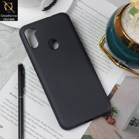 Samsung Galaxy M11 Cover - Black - Matte Shockproof Sillica Gel Soft Case