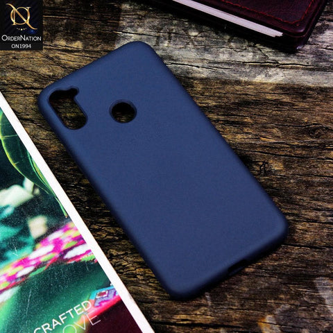 Samsung Galaxy A11 Cover - Blue - Matte Shockproof Sillica Gel Soft Case