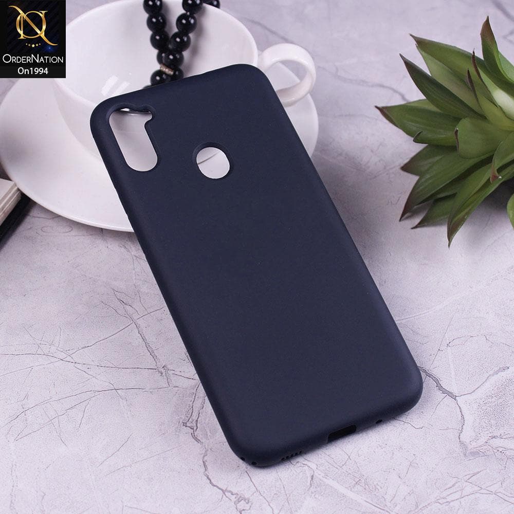 Samsung Galaxy A11 - Dark Blue - Matte Shockproof Sillica Gel Soft Case