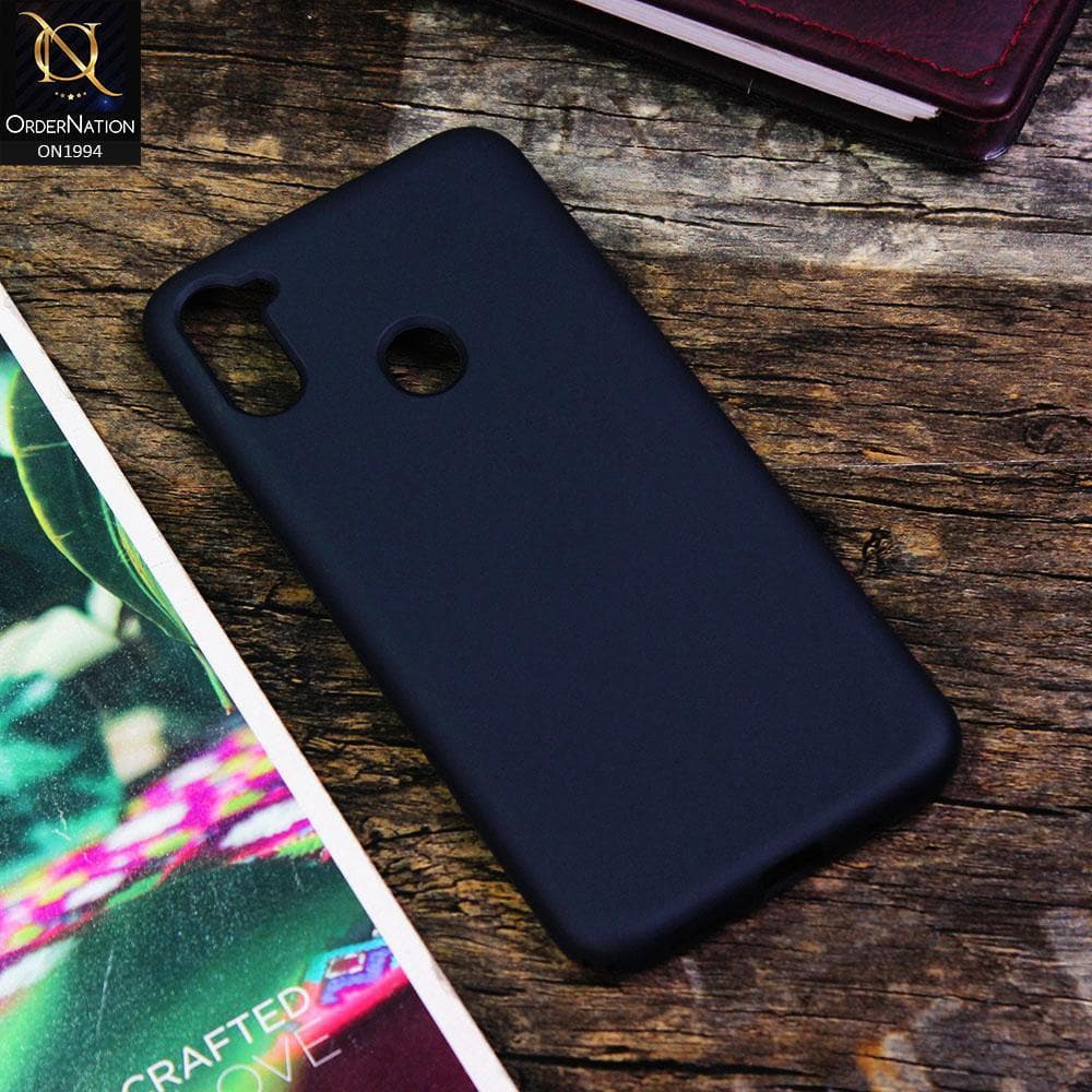 Samsung Galaxy M11 Cover - Midnight Blue - Matte Shockproof Sillica Gel Soft Case