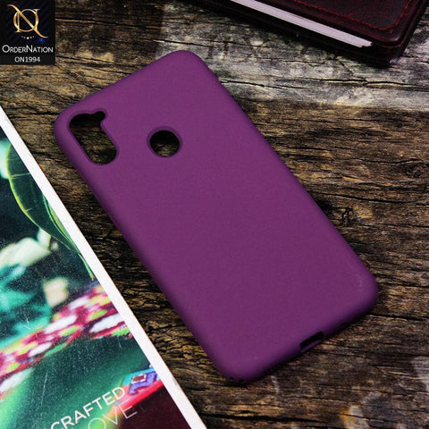 Samsung Galaxy M11 Cover - Purple - Matte Shockproof Sillica Gel Soft Case