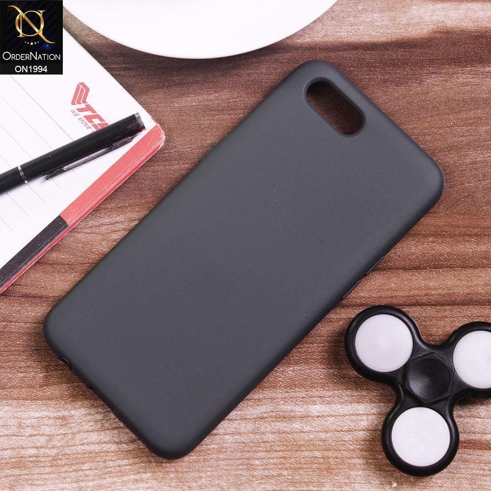Oppo A1k Cover - Dark Gray - Matte Shockproof Sillica Gel Soft Case