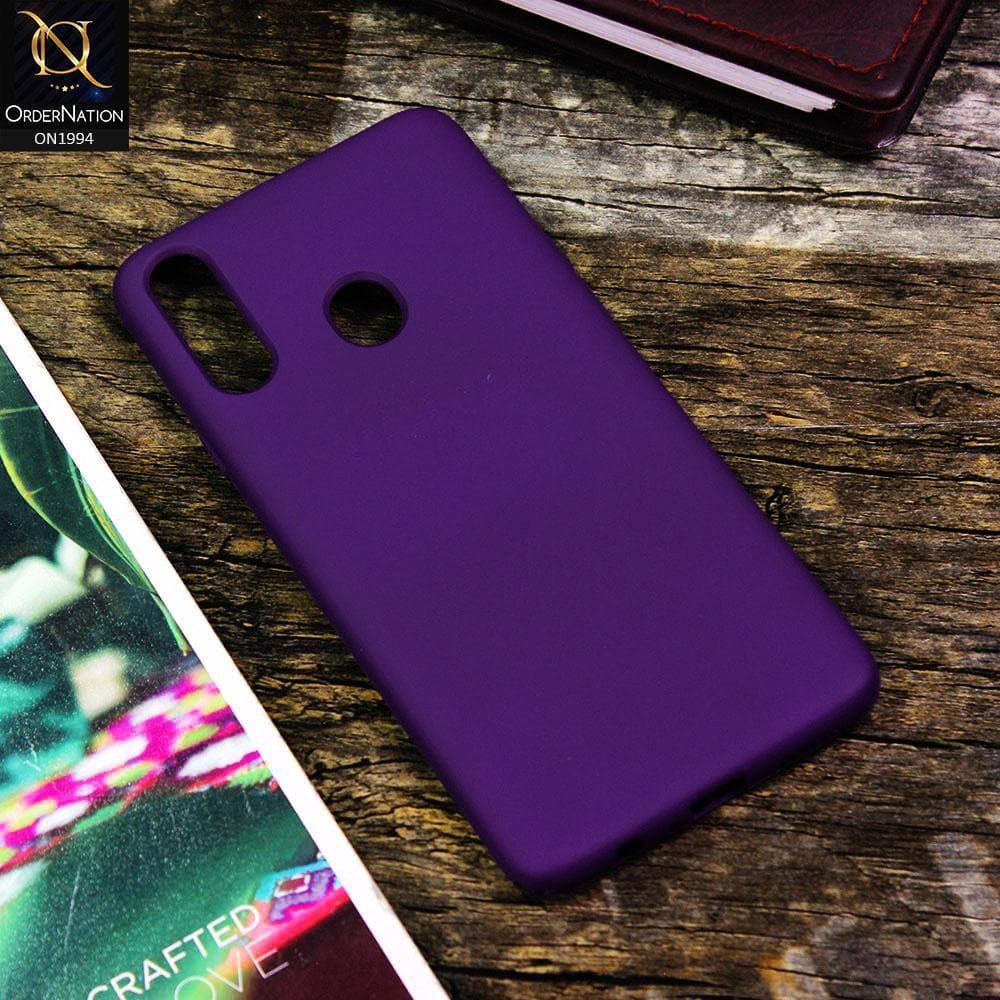 Samsung Galaxy A20s Cover - Deep Purple - Matte Shockproof Sillica Gel Soft Case