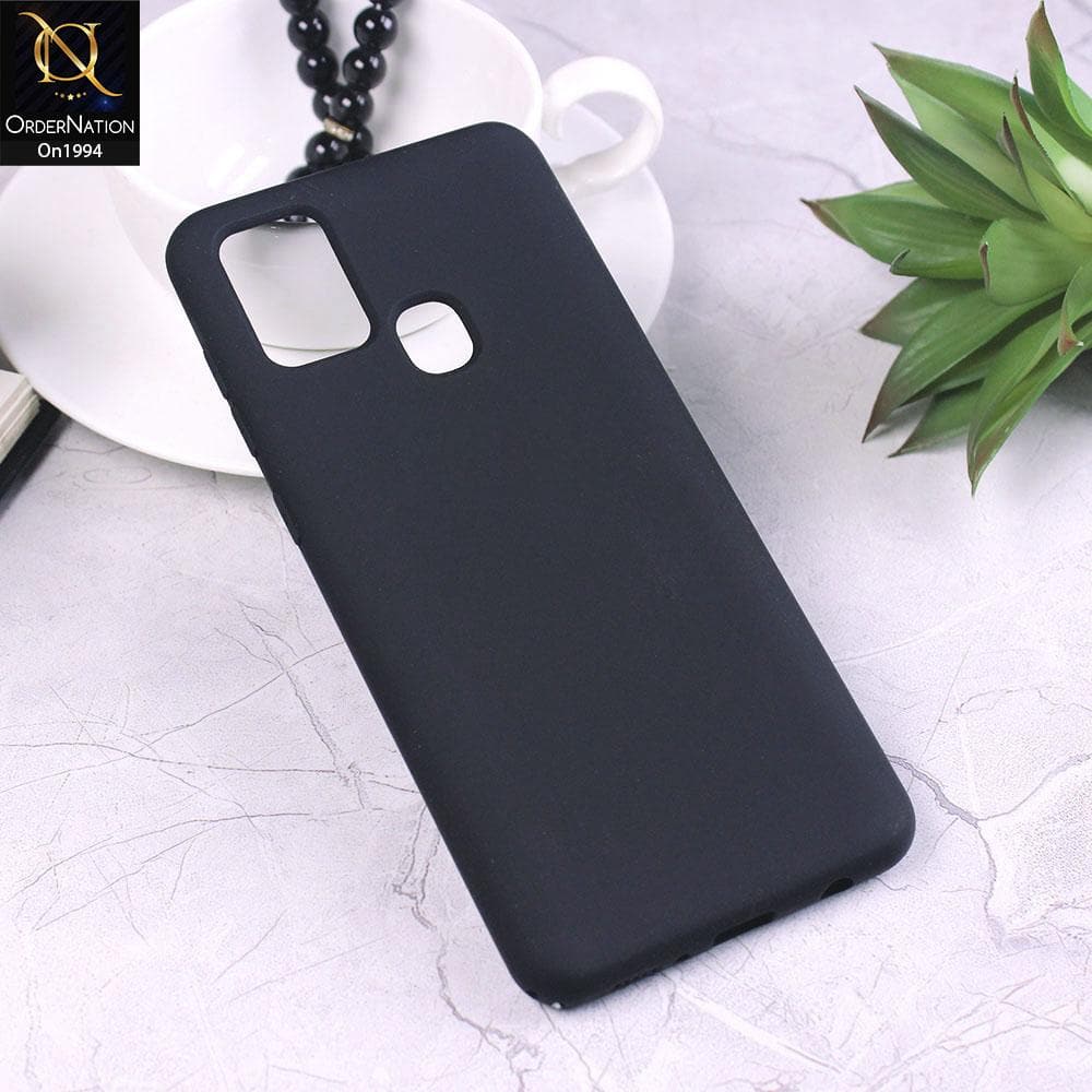Samsung Galaxy A21s - Black - Matte Shockproof Sillica Gel Soft Case