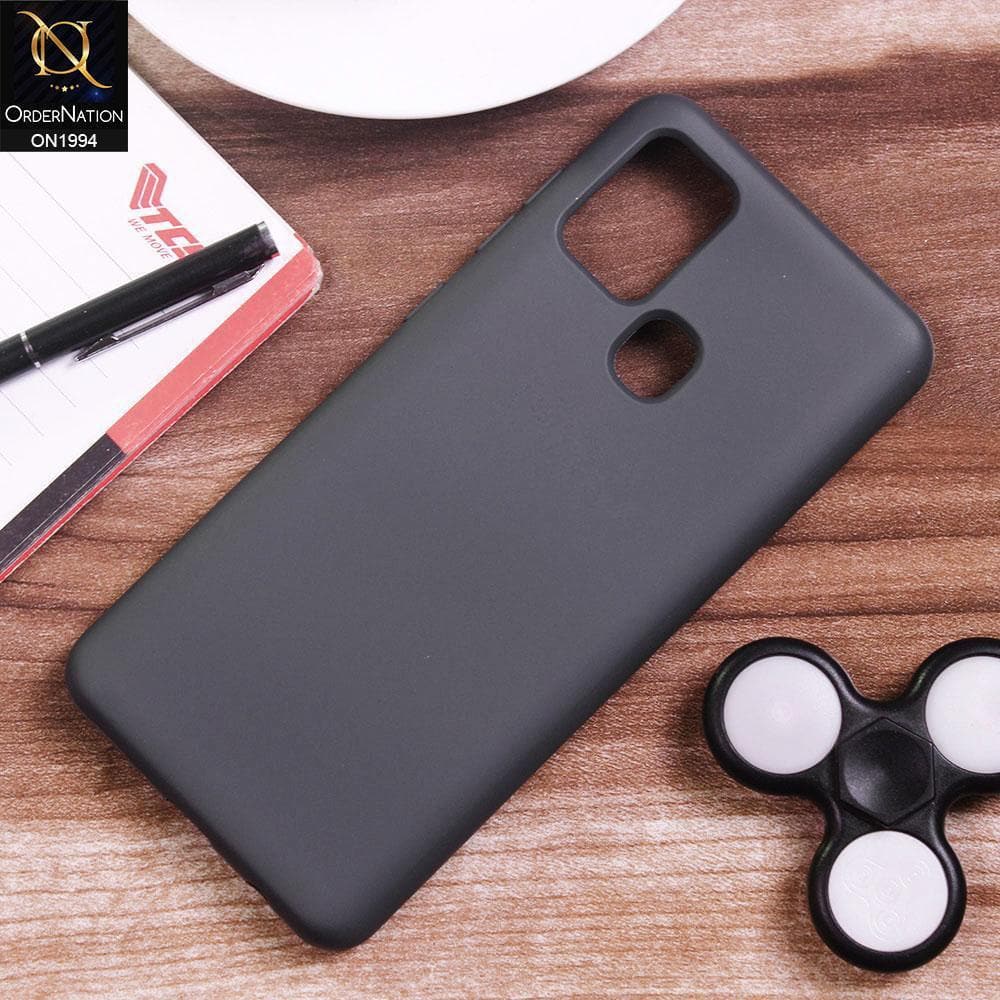 Samsung Galaxy A21s Cover - Dark Gray - Matte Shockproof Sillica Gel Soft Case