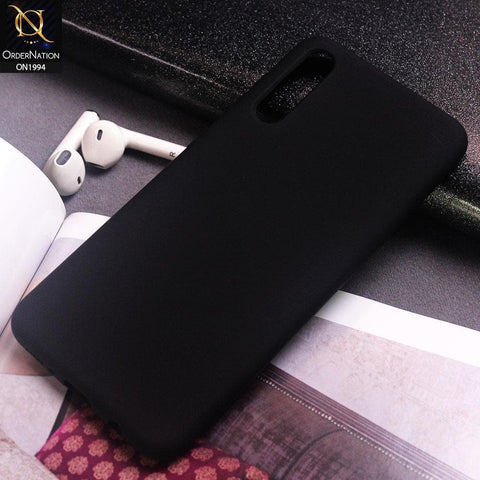 Samsung Galaxy A50s Cover - Black - Matte Shockproof Sillica Gel Soft Case