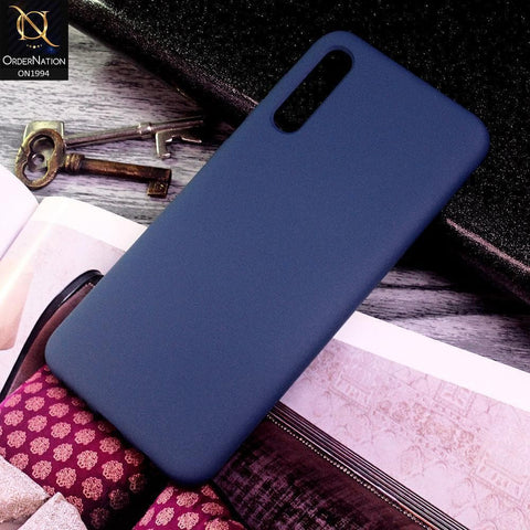 Samsung Galaxy A50 Cover - Blue - Matte Shockproof Sillica Gel Soft Case