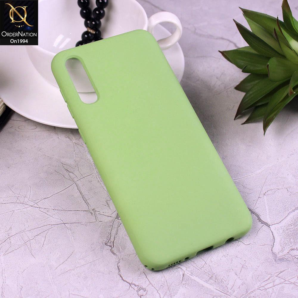 Samsung Galaxy A30s - Light Green - Matte Shockproof Sillica Gel Soft Case