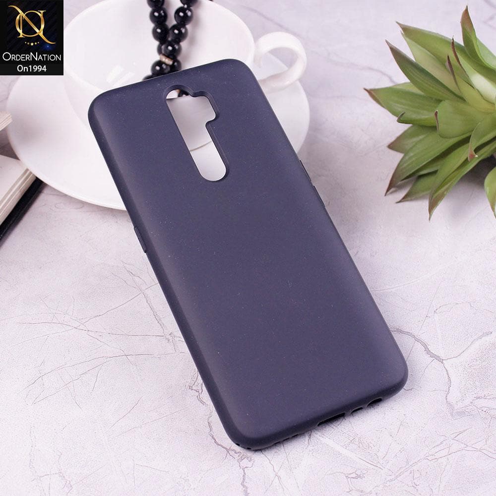 Oppo A5 2020 - Dark Blue - Matte Shockproof Sillica Gel Soft Case