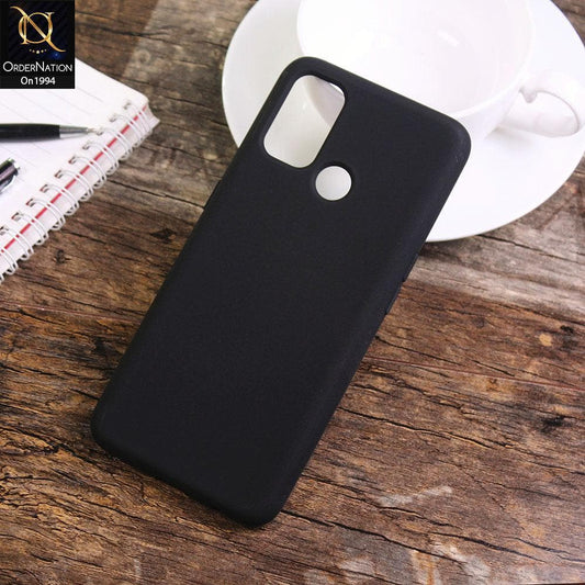 Oppo A53s Cover - Black - Matte Shockproof Sillica Gel Soft Case