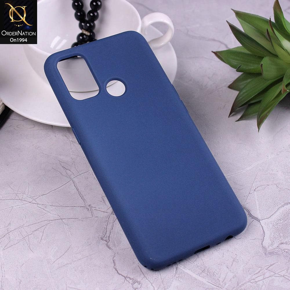 Oppo A53 - Blue - Matte Shockproof Sillica Gel Soft Case