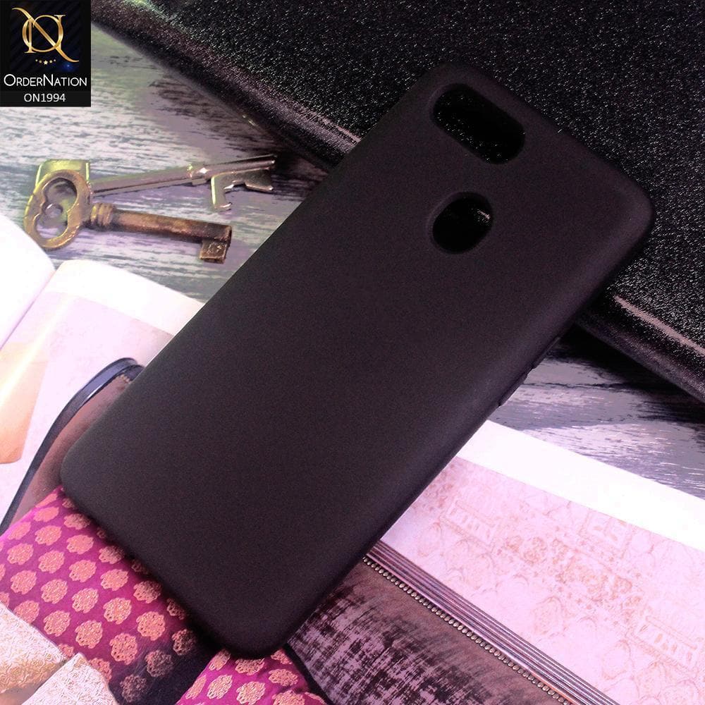 Oppo A5s Cover - Black - Matte Shockproof Sillica Gel Soft Case