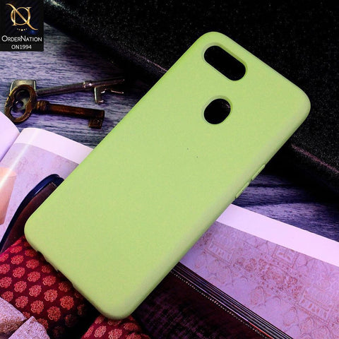 Oppo A7 Cover - Green - Matte Shockproof Sillica Gel Soft Case