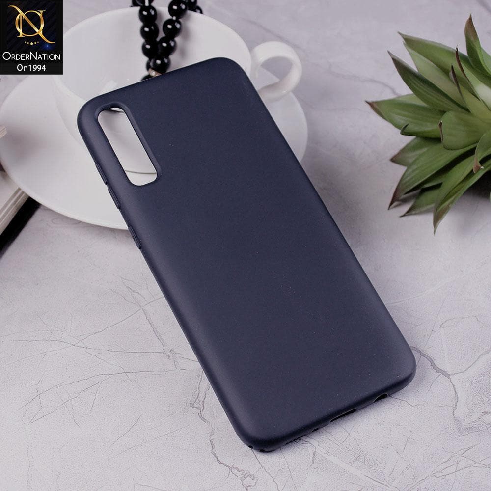 Samsung Galaxy A70s - Dark Blue - Matte Shockproof Sillica Gel Soft Case