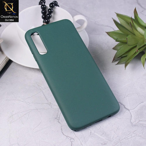 Samsung Galaxy A70s - Dark Green - Matte Shockproof Sillica Gel Soft Case