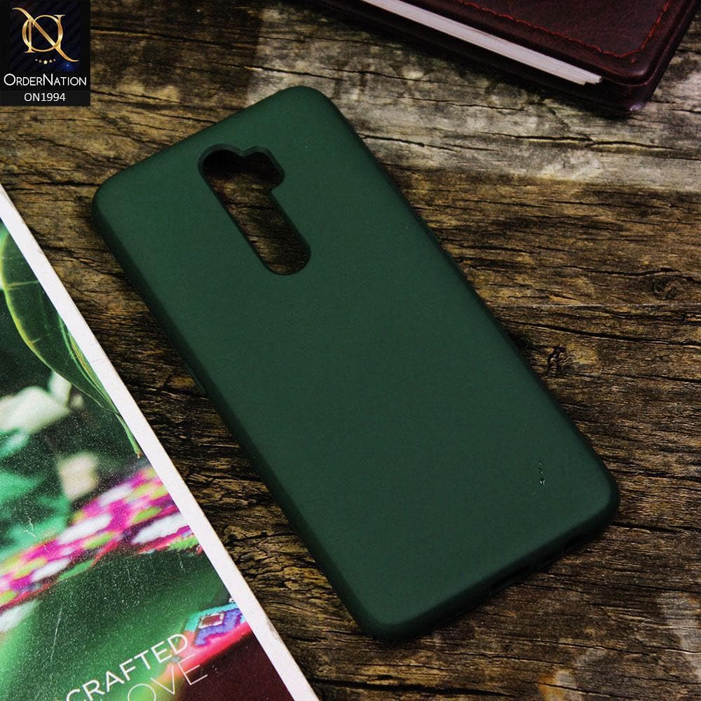 Oppo A9 2020 Cover - Moss Green - Matte Shockproof Sillica Gel Soft Case