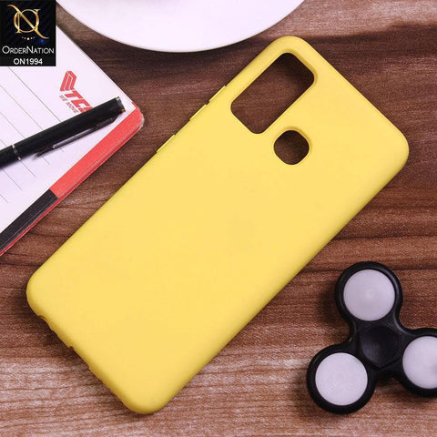 Infinix Hot 9 Cover - Yellow - Matte Shockproof Sillica Gel Soft Case