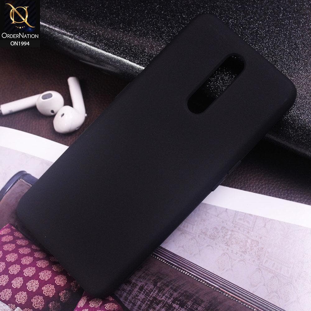 Oppo F11 Cover - Black - Matte Shockproof Sillica Gel Soft Case