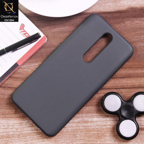 Oppo F11 Pro Cover - Dark Gray - Matte Shockproof Sillica Gel Soft Case