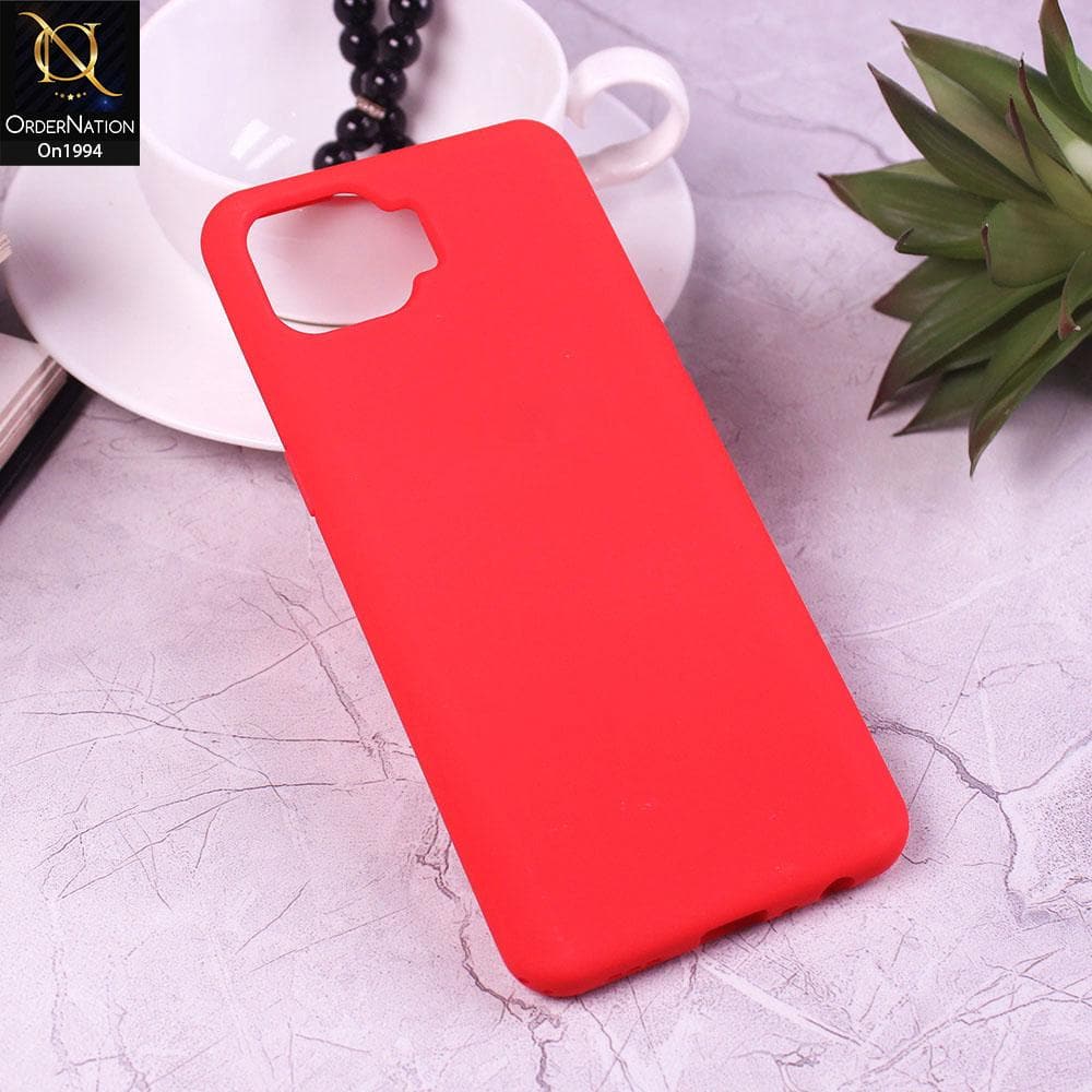 Oppo Reno 4F - Red - Matte Shockproof Sillica Gel Soft Case