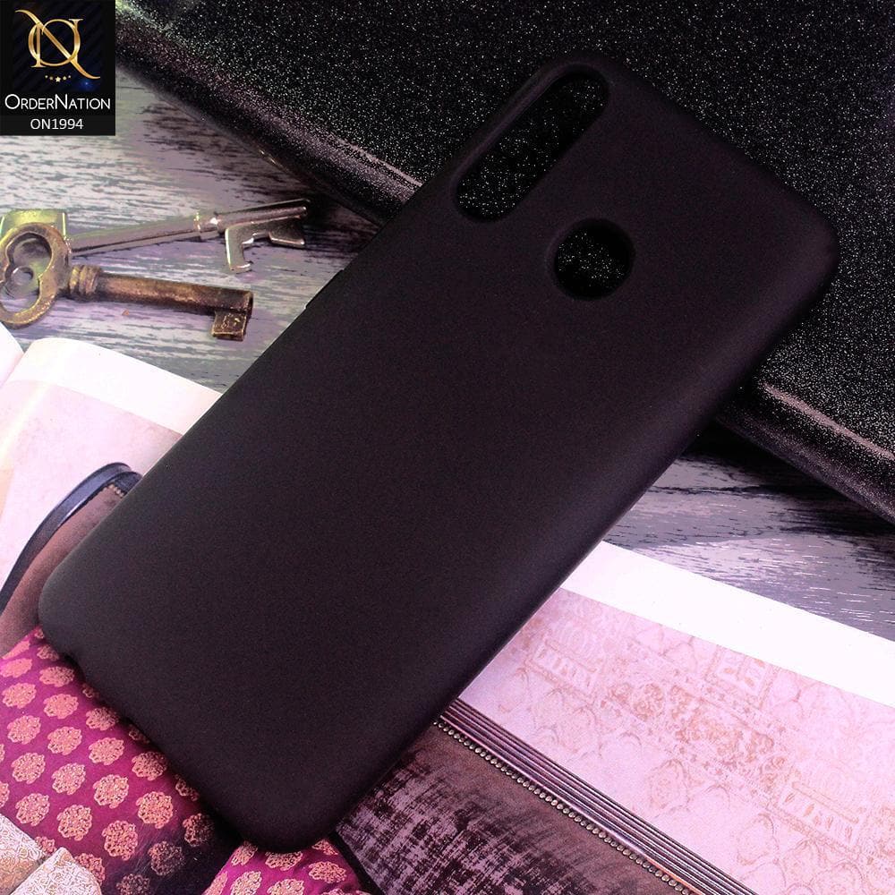 Infinix Hot 8 Cover - Black - Matte Shockproof Sillica Gel Soft Case