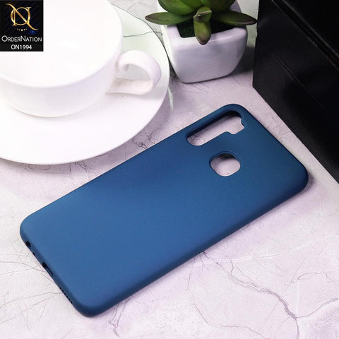Infinix S5 Cover - Blue - Matte Shockproof Sillica Gel Soft Case