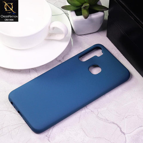 Infinix S5 Lite Cover - Blue - Matte Shockproof Sillica Gel Soft Case