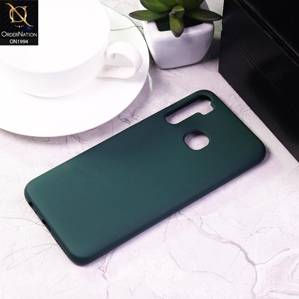 Infinix S5 Cover - Dark Green - Matte Shockproof Sillica Gel Soft Case