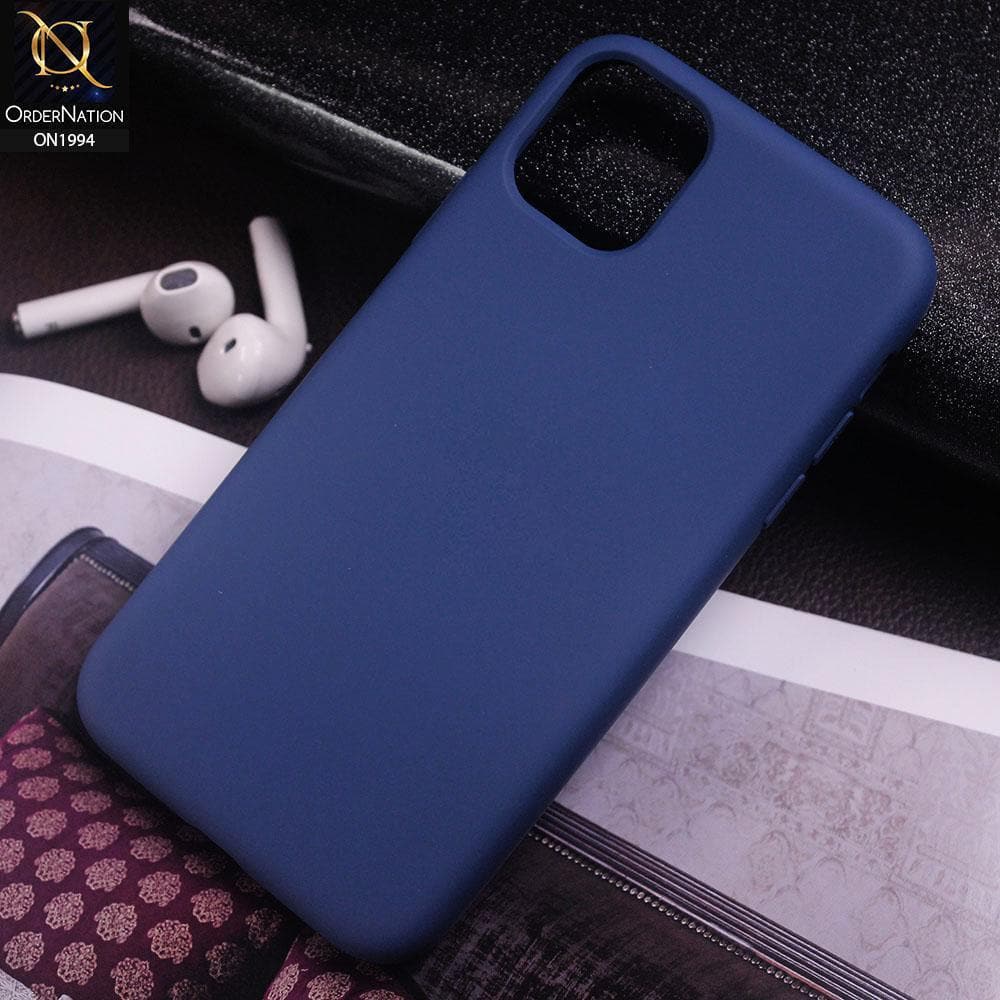iPhone 11 Cover - Blue - Matte Shockproof Sillica Gel Soft Case
