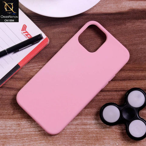 iPhone 12 Cover - Baby Pink - Matte Shockproof Sillica Gel Soft Case