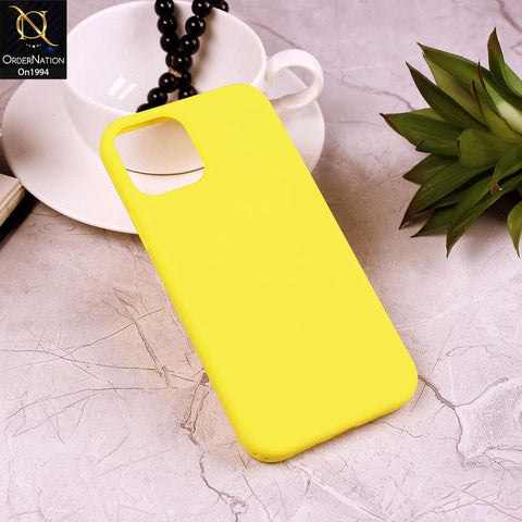 iPhone 12 - Yellow - Matte Shockproof Sillica Gel Soft Case